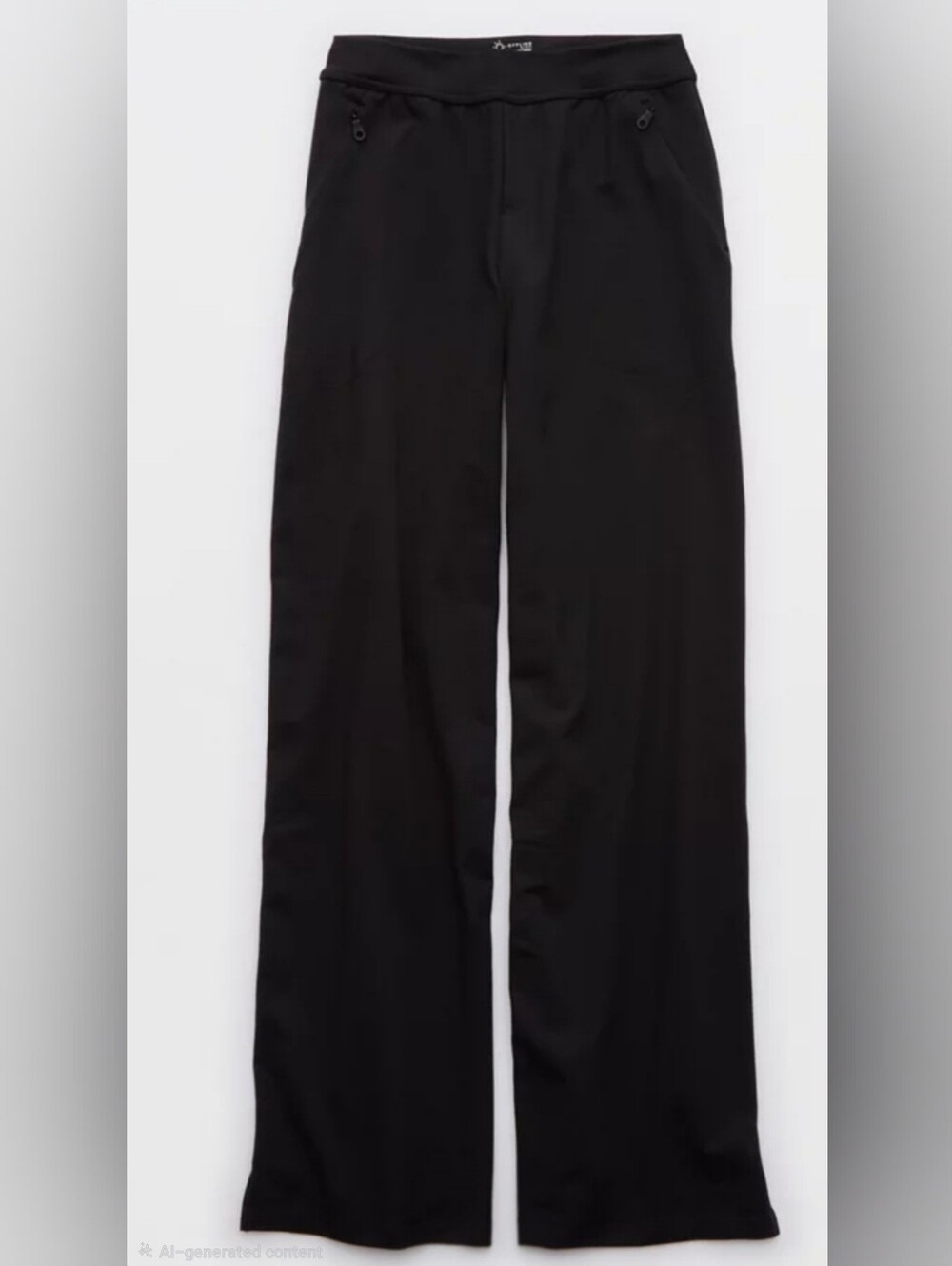 OFFLINE by Aerie Women’s Black Wide-Leg Hugger Trouser Elastic Waist NWT